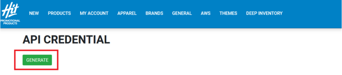 Generate API Credentials