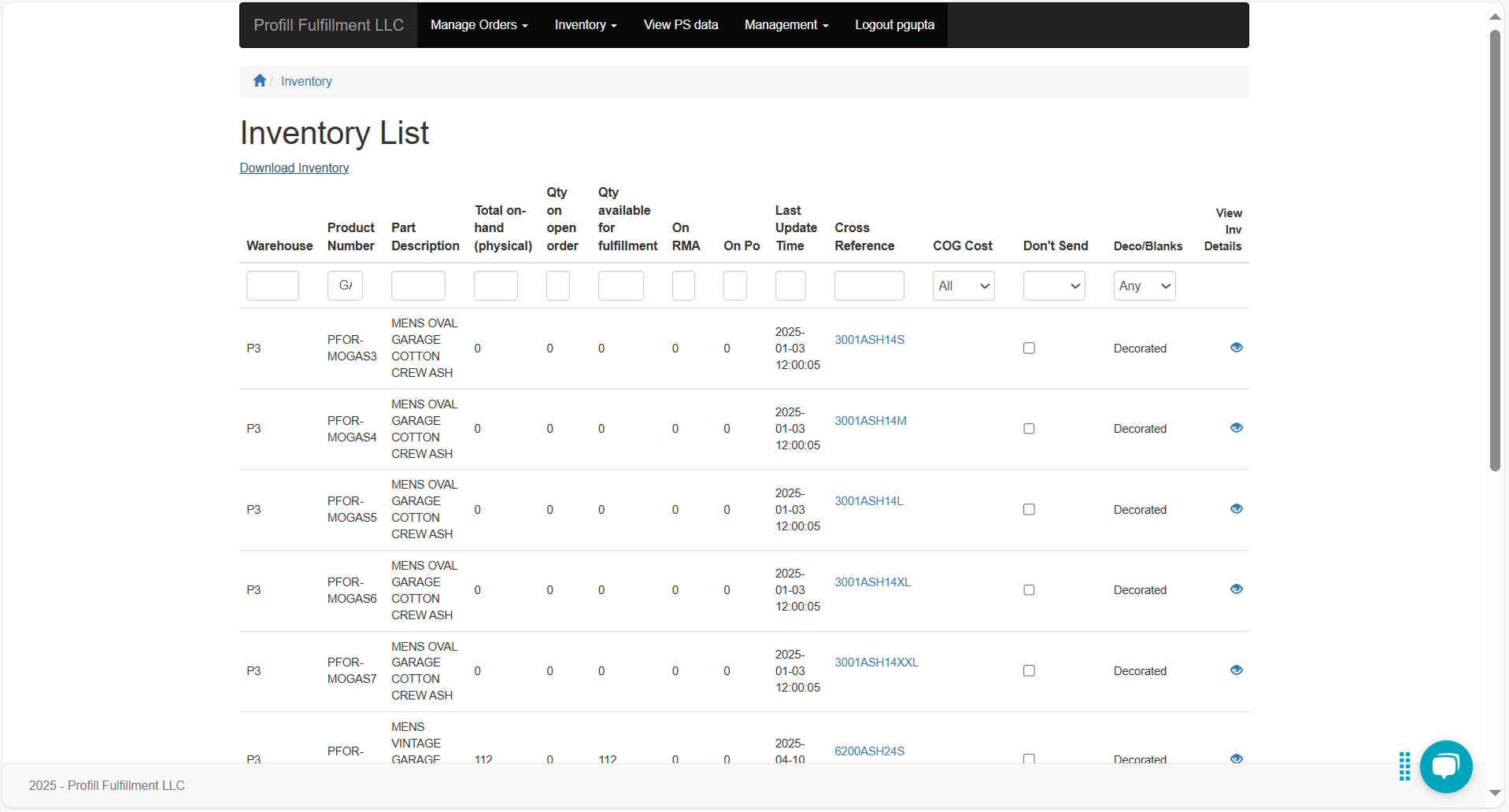 How to read the Inventory Report?