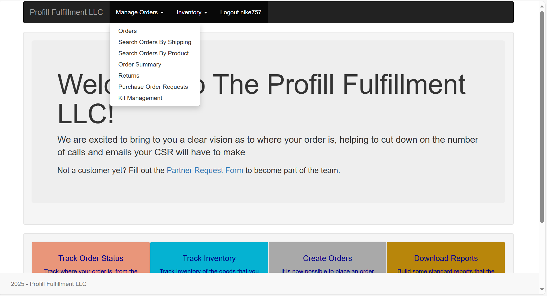 How to create a purchase order in Profill portal?